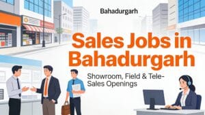 Sales jobs in Bahadurgarh showing showroom, field and tele-sales professionals with job opportunities