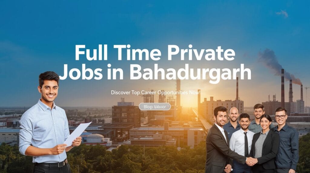 Full time private jobs in Bahadurgarh - manufacturing, sales, and career opportunities in Haryana industrial hub